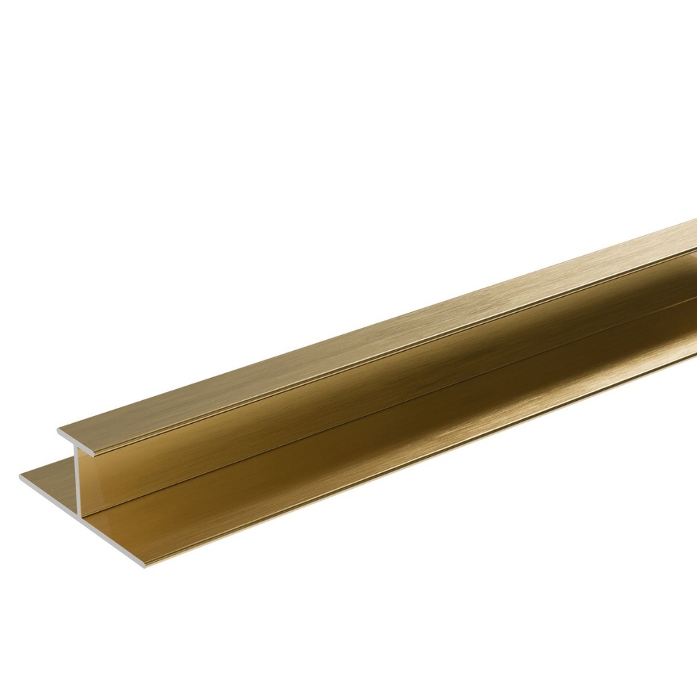 Cut out image of the Showerwall Laminate Brushed Gold Joining Trim - JT5